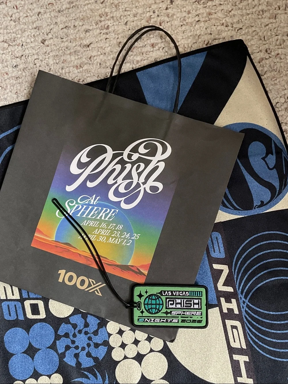 Phish 2026 100x package gift Las Vegas quick dry Beach Towel & luggage tag & bag